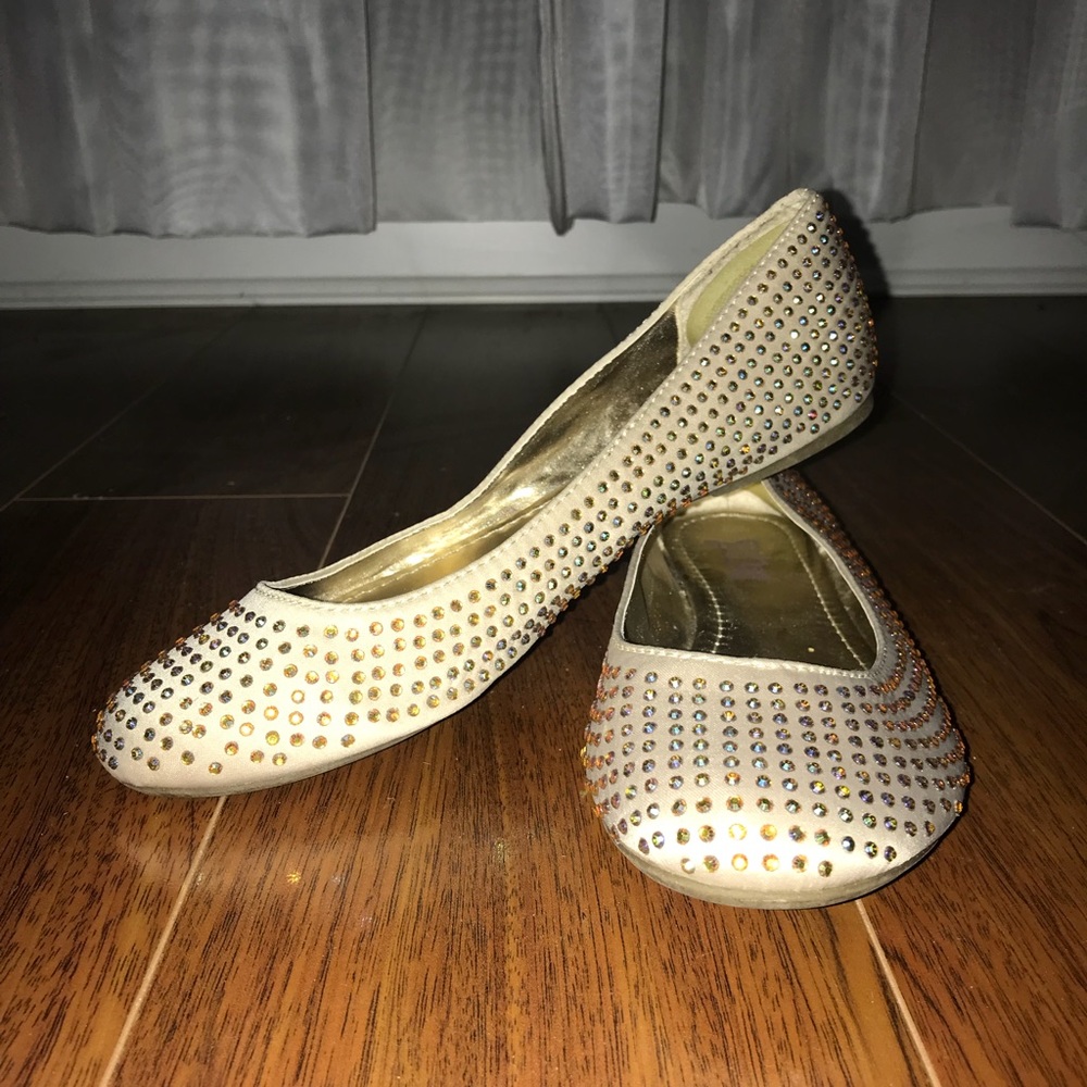 Sparkly Rhinestone Flats